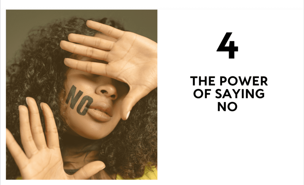 The power of saying no